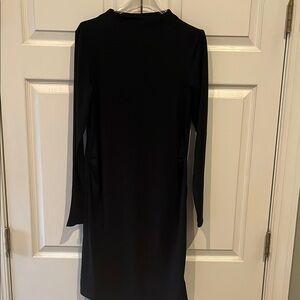 H&M Black Sheath Mock Neck Long Sleeve Dress